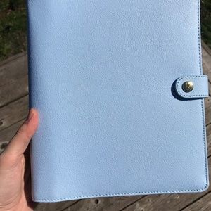Kikki K A5 Baby Blue Leather Planner